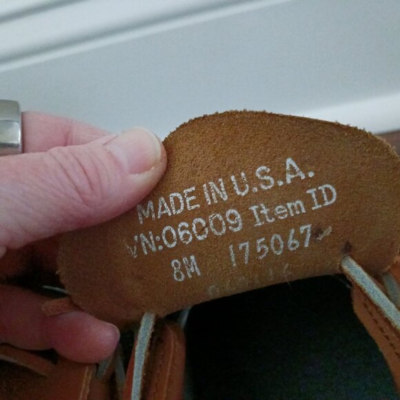 Bean Boots by LL Bean Women's 8 Navy Brown Leather Low Rubber Moc Toe Duck - Picture 8 of 9